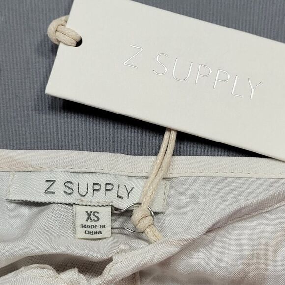 Z Supply Cream Tan Tank Zebra Preppy Crop Lightweight Sheer NEW $49 Women XS Top - Picture 3 of 11